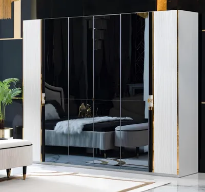 Produktbild von Kleiderschrank Möbel Schrank Italienischer Stil Luxus Schränke Schlafzimmer Gold