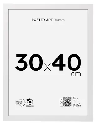Produktbild von Bilderrahmen 30x40 cm für Fotos und Poster, weiß, MDF – Poster Art