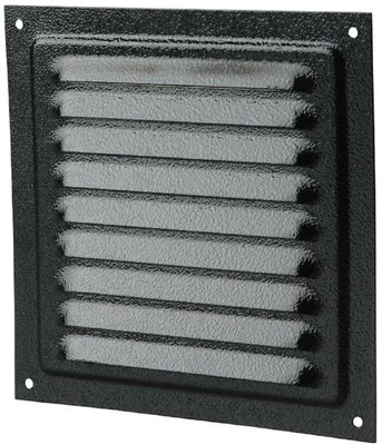 Image de Plaque de protection rectangulaire pour grille d'aération - adaptée aux centrales de cogénération - 1 pièce - acier - 25 x 25 cm