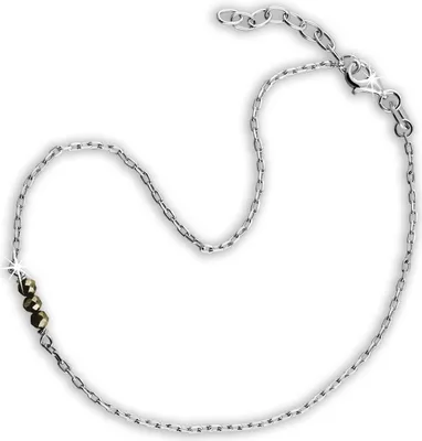 Image de SilberDream bracelet de cheville 925 argent 25cm perles femme pyrite grise argent D2SDF5175K