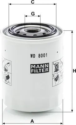 Obrázok produktu pre Filter, Arbeitshydraulik MANN-FILTER WD 8001