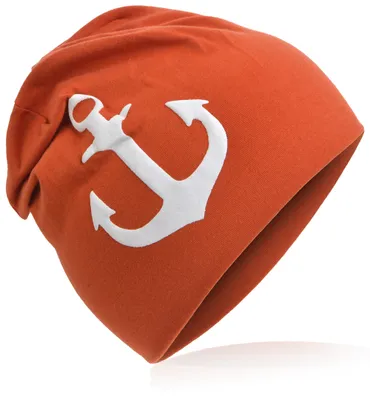Produktbild von Kinder Beanie Gross Anker Orange S
