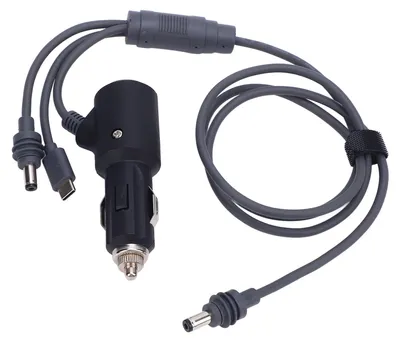 Obrázek produktu pro Napájecí kabel 3 v 1 s konektorem USB-C, 12 V, do zapalovače v autě, DC zástrčka, nabíjecí kabel pro mini satelitní anténu, 2 metry / 6,6 stop