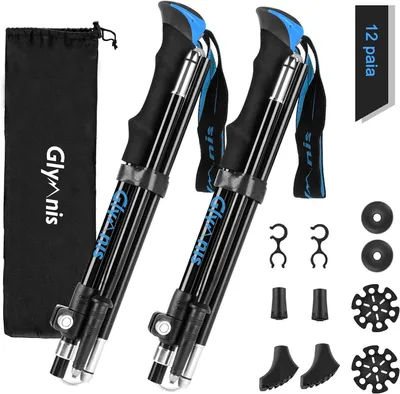 Obrázek produktu pro Skládací turistické hole, odolné proti nárazům, délka 110-130 cm