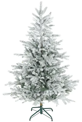 Produktbild von 150 cm hoher, schneebedeckter Weihnachtsbaum mit realistischen Zweigen und faltbarem Metallfu?