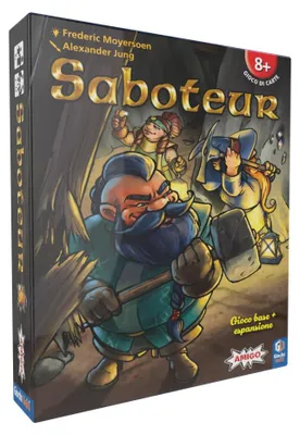 Imagen del producto de Saboteur (NUOVA EDIZIONE ITALIANA) (Edición italiana) – Juego de mesa – Giochi Uniti – 3-10 jugadores – 8+