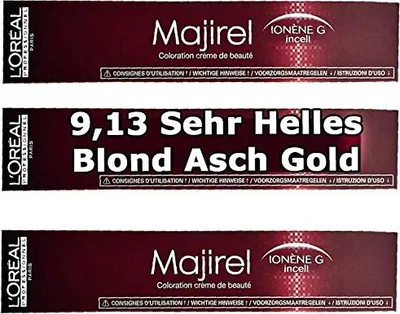 Produktbild von L’Oréal Paris Majirel 9.13, Blond, Very Light Beige Blonde, Frauen, 1 Stück(e), 50 ml, Alle Haare
