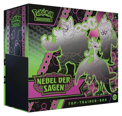 Produktbild von Pokémon-TCG: Top Trainer Box Karmesin & Purpur ? Nebel der Sagen
