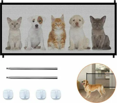 Produktbild von Treppenschutzgitter Kinderstürschutzgitter Pet Safety Gate Hunde Sicherheits Zaun Gitter Hundebarrieren Türgitter 180x77cm