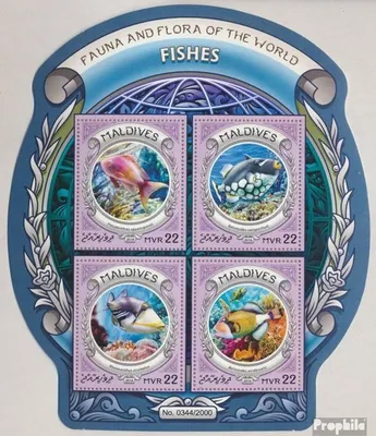 Produktbild von Briefmarken Malediven 2016 Mi 6444-6447 Kleinbogen (kompl. Ausg.) postfrisch Fische