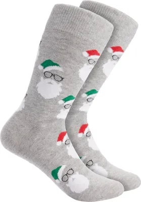 Immagine prodotto di BRUBAKER 1 paio di calze natalizie per uomo e donna - Calze natalizie divertenti, barbe di Babbo Natale, taglia 35-40