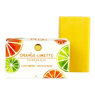 Produktbild von Seife mit Karitébutter - Orange-Limette 100g