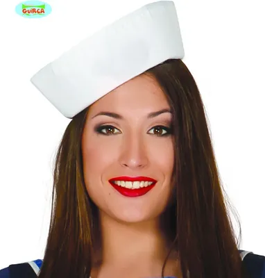 Image de Bonnet de marin Costume marin enfants Carnaval Fête Accessoires Jeu de rôle Aventure Fantaisie Maritime Fun Blanc, Couleur : Blanc