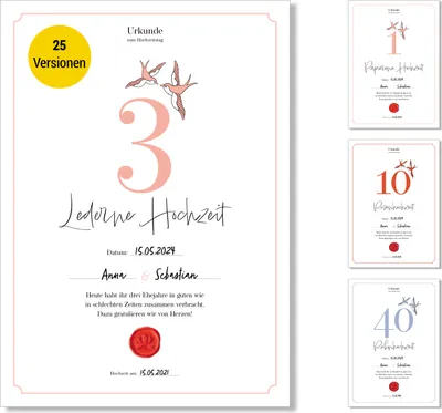 Immagine prodotto di Frank Paperman® | regali per il 3° anniversario di matrimonio | anniversario di matrimonio | matrimonio in pelle |  di anniversario di matrimonio | classico | modulo in formato DIN A4