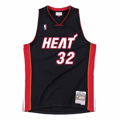Produktbild von Basketballtrikot von Mitchell & Ness, Miami Heat, Nummer 32, Shaquille O'Neal, Swingman, Auswärtsausführung, schwarz - Größe M