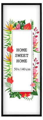 Produktbild von MG Design Schwarz Bilderrahmen 50 x 140 cm - Aus echtem Holz mit Acrylglas, zum Aufhängen & Aufstellen, für Fotos, Poster & Puzzle
