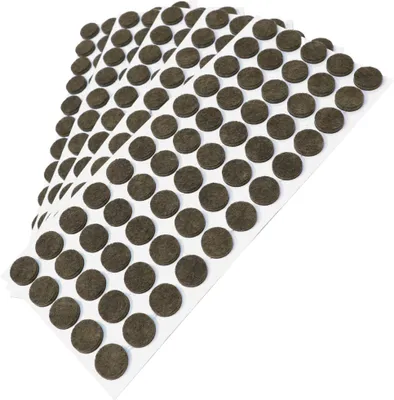Produktbild von Adsamm® | 300 x selbstklebende Filzgleiter / Braun / Ø 14 mm / rund / Möbelgleiter aus Filz mit 3.5 mm Stärke