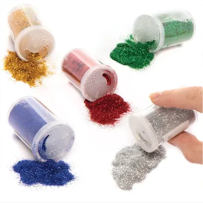 Productafbeelding van Glitterstrooier voor kinderen, 5 stuks, voor knutselwerk en decoraties