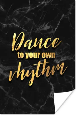Produktbild von MuchoWow® Poster Zitate - Tanz - Gold 20x30 cm - Papierdruck