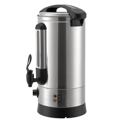 Zdjęcie produktu dla Kuchenka ze stali nierdzewnej Teramo 51008, do grzanego wina, z kranem, termostatem i zabezpieczeniem przed przegrzaniem, 1500 W, 10 l, czajnik, 50 x 23 x 30 cm