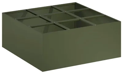 Immagine prodotto di vidaXL Vaso da giardino, color verde oliva, 100 x 100 x 20 cm