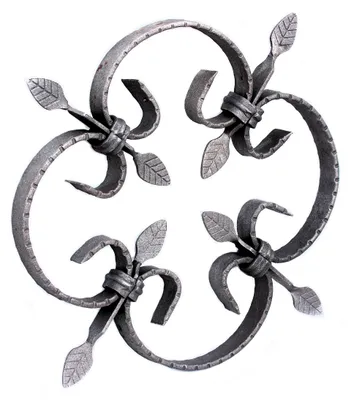 Smeedijzeren ornament, handgesmeed, 300x300 mm, 1,4 kg