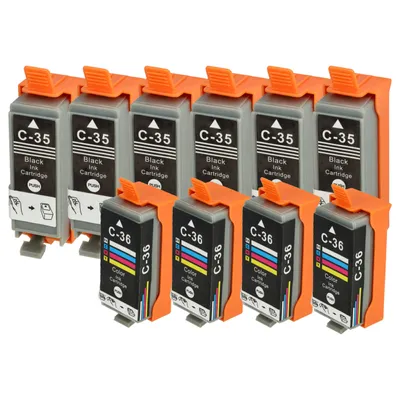 Produktbild von vhbw 10x Tintenpatronen kompatibel mit Canon Pixma IP110, IP100P, ip100, IP100v Drucker (Kompatibel)