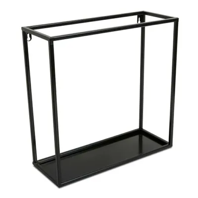 Produktbild von Wandregal, Hängeregal Metall Aufhängen, Rechteckig, Loft, Schwarz, 40 cm