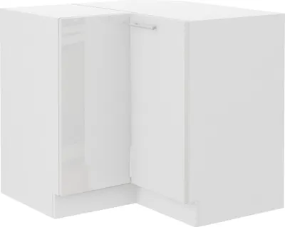Produktbild von Eckunterschrank 90x90 Lara Weiß Hochglanz Küchenzeile Küchenblock Küche