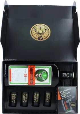 Produktbild von Jägermeister 1,75 Liter - Set mit Shotgläsern & Zapfhahn - Kräuterlikör