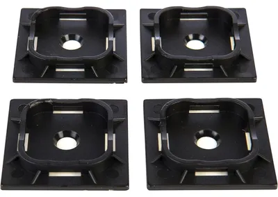 Obrázek produktu pro Samolepicí podložka pro kabelové svorky, černá, 40 mm x 40 mm, 100 kusů, nylon
