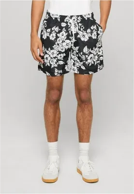 Obrázek produktu pro Pánské kraťasy Urban Classics Pattern Swim Shorts blackflowers - M