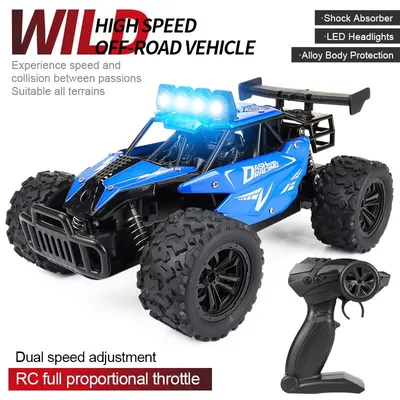 Produktbild von JJRC RC8 Ferngesteuertes Offroad-RC-Auto Blau - 20 km/h, Aluminiumkarosserie, 2,4 GHz