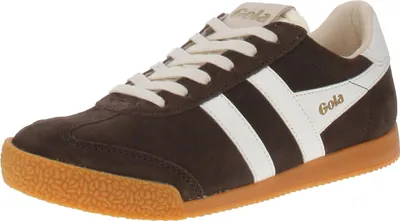 A single brown Gola sneaker is shown against a white background.