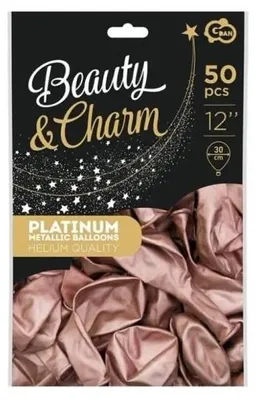Produktbild von Beauty&Charm-Ballons, platinfarben, 30 cm, 50 Stück – Godan