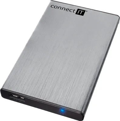 Image de CONNECT IT boîtier externe LITE pour HDD 2,5" SATA, USB 3.0 argenté