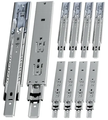 Produktbild von ISOISL 5 Paar Schubladenschienen 250 mm mit Dämpfung, Vollauszug 3-teilig, leise kugelgelagerte Auszüge für Möbel und Schubladen