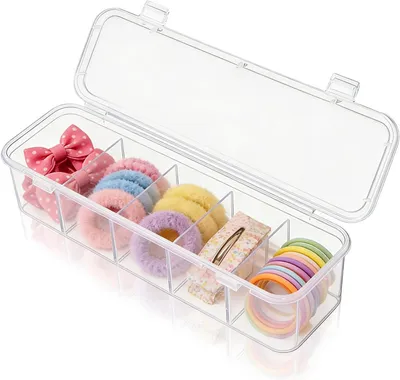 Produktbild von Haaraccessoires Organizer, 5 Fächer, Multifunktionale Aufbewahrungsboxen, für Badezimmer, Kleiderschrank, Büro