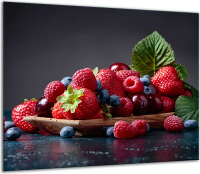 Produktbild von Herdabdeckplatten Glaskeramikkochfeld-Abdeckung Spritzschutz Glas 60x52cm Obst