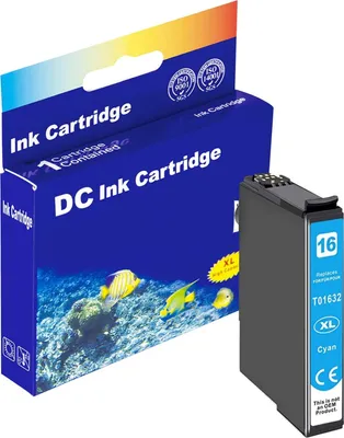Produktbild von D&C Tintenpatrone ersetzt Epson T1632 (16XL) – Cyan, kompatibel für Epson Workforce