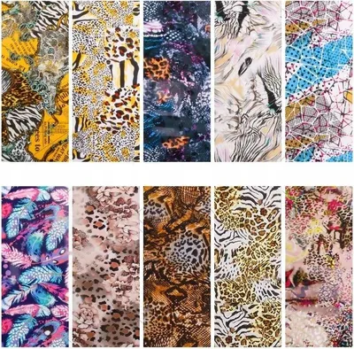 Produktbild von 10X Transferfolie 10Cmx4Cm Set Leopardenflecken Zebrafedern
