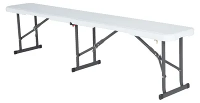 Produktbild von Lifetime Kunststoff Klappbank Weiß 29x183x42 cm