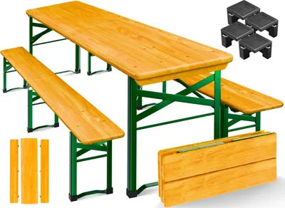 Produktbild von KESSER® Bierzeltgarnitur 3-teilig mit 2x Bierbänke & 1x Biertisch Set