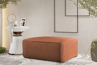 Productafbeelding van Design fauteuil, model CELES PREMIUM, 85x85 cm, bekleding: stof Ascot, kleur: terracotta