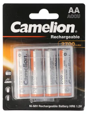 Produktbild von Camelion NH-AA2300BP4, Wiederaufladbarer Akku, AA, Nickel-Metallhydrid (NiMH), 1,2 V, 4 Stück(e), 2300 mAh