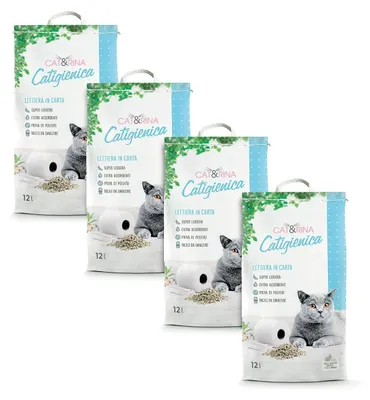 Produktbild von Solidchoice – 12 Liter saugstarkes Katzenstreu aus Papier, kompostierbar und staubarm