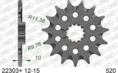 Produktbild von AFAM Kettenritzel 22303+13 Vorne für SUZUKI MOTORCYCLES DR-Z Stahl