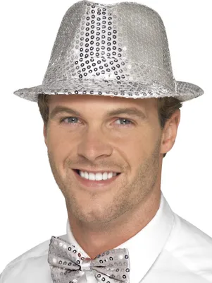 Produktbild von Glitzerhut silber