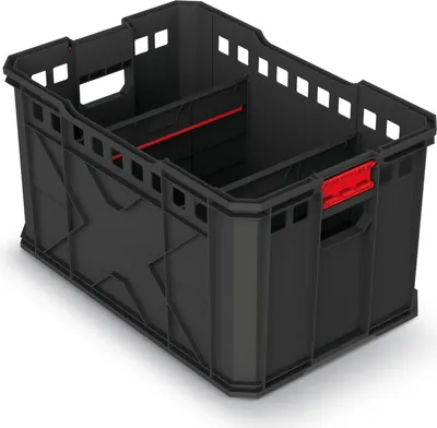 Zdjęcie produktu dla Skrzynka narzędziowa z przegrodami czarna X BLOCK PRO 30 PLUS Kistenberg KXB604030CS-S411