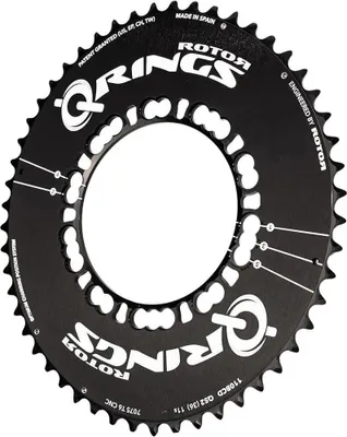 Produktbild von Rotor Q Rings 110 Bcd Outer Aero Kettenblatt Schwarz 52t Schwarz 52t